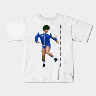 Diego Maradona / 80s style fan art Kids T-Shirt